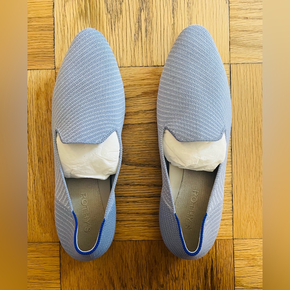 Rothy’s Blue Almond loafers